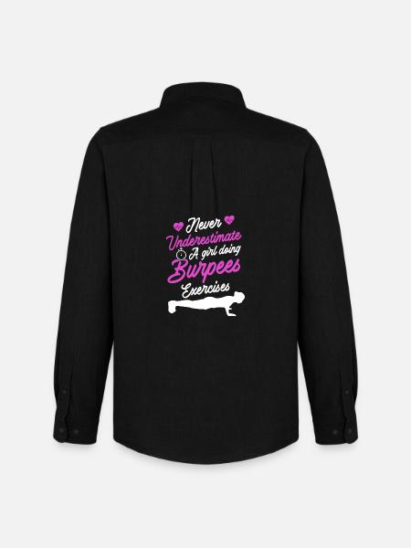 Burpees Design - Men's Oxford Shirt by Stanley/Stella - black