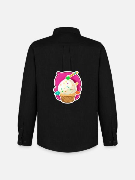 Eis, Eiscreme - Men's Oxford Shirt by Stanley/Stella - black