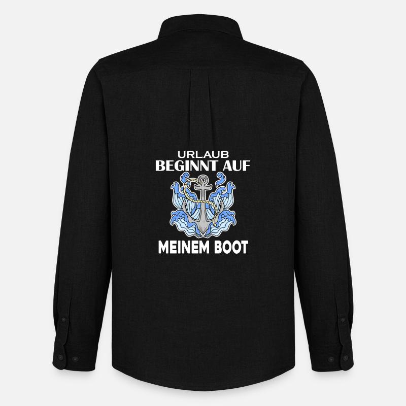Urlaub Boot - Männer Oxford Hemd von Stanley/Stella - Schwarz