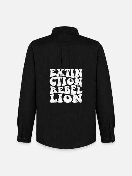 Extinction Rebellion Retro white - Men's Oxford Shirt by Stanley/Stella - black