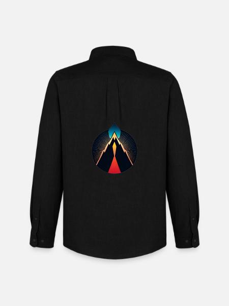 Vulkan Logo - Männer Oxford Hemd von Stanley/Stella - Schwarz