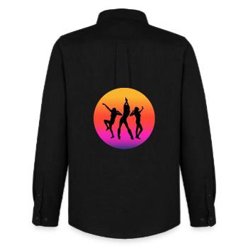 Diso, Disco-Fan, Disco-Musik - Männer Oxford Hemd von Stanley/Stella - Schwarz - Hinten - AI Model Male 185 dark (185cm)