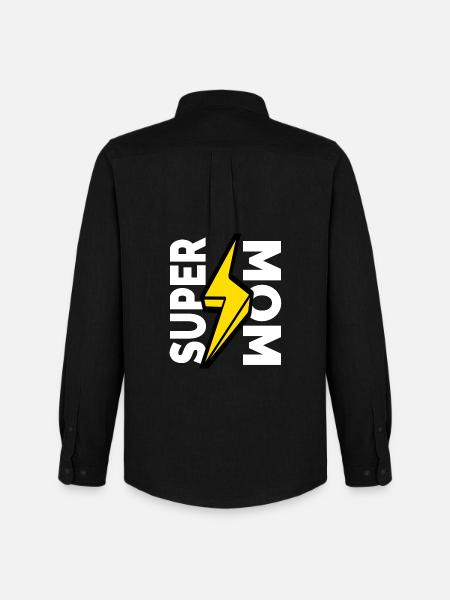 Super mom happy mother day - Men's Oxford Shirt by Stanley/Stella - black