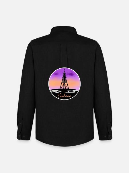 Cuxhaven Fine Skyline - Chemise Oxford homme Stanley/Stella - noir