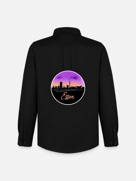 Essen Fine Skyline - Chemise Oxford homme Stanley/Stella - noir