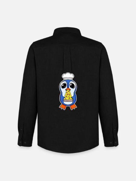 Pizza pingouin gourmet - Chemise Oxford homme Stanley/Stella - noir