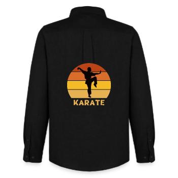 karaté, fan de karaté, faire du karaté - Chemise Oxford homme Stanley/Stella - noir - Dos - AI Model Male 185 dark (185cm)