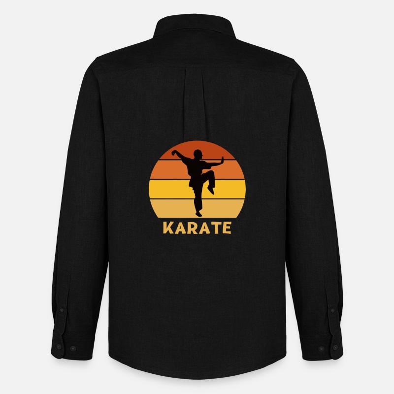 Karate, Karate-Fan, mach Karate - Männer Oxford Hemd von Stanley/Stella - Schwarz