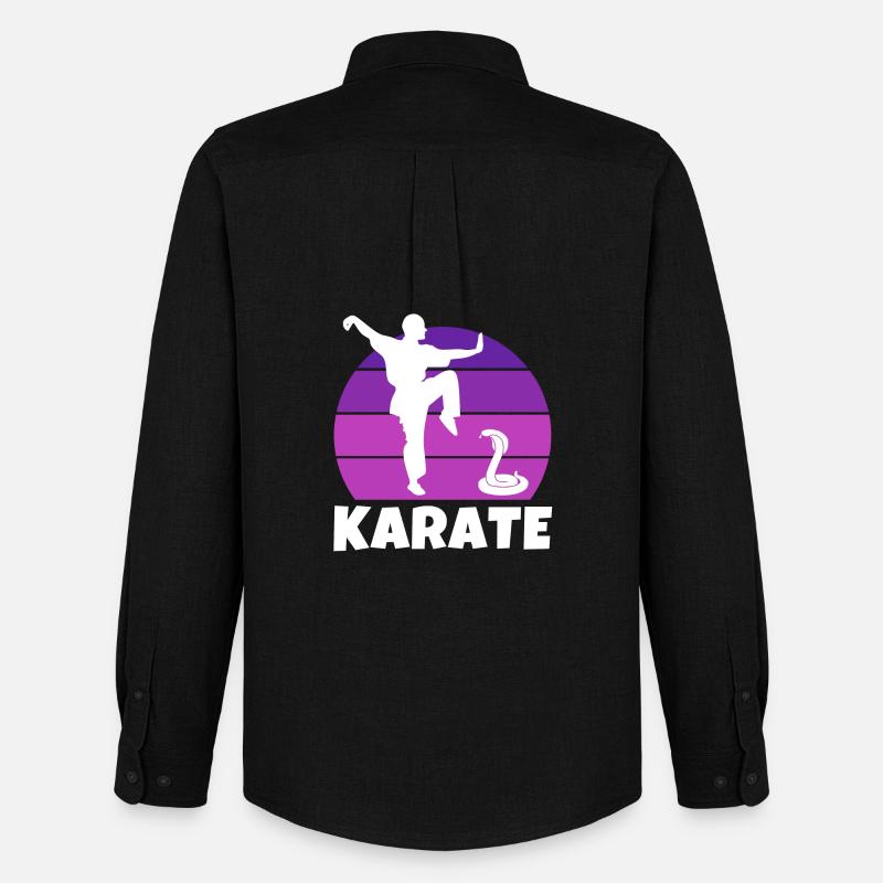 Karate, Karateka, Karatesport - Männer Oxford Hemd von Stanley/Stella - Schwarz
