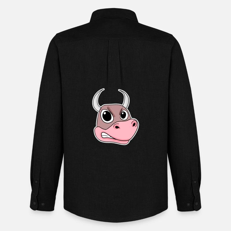 wütender Bulle - Männer Oxford Hemd von Stanley/Stella - Schwarz