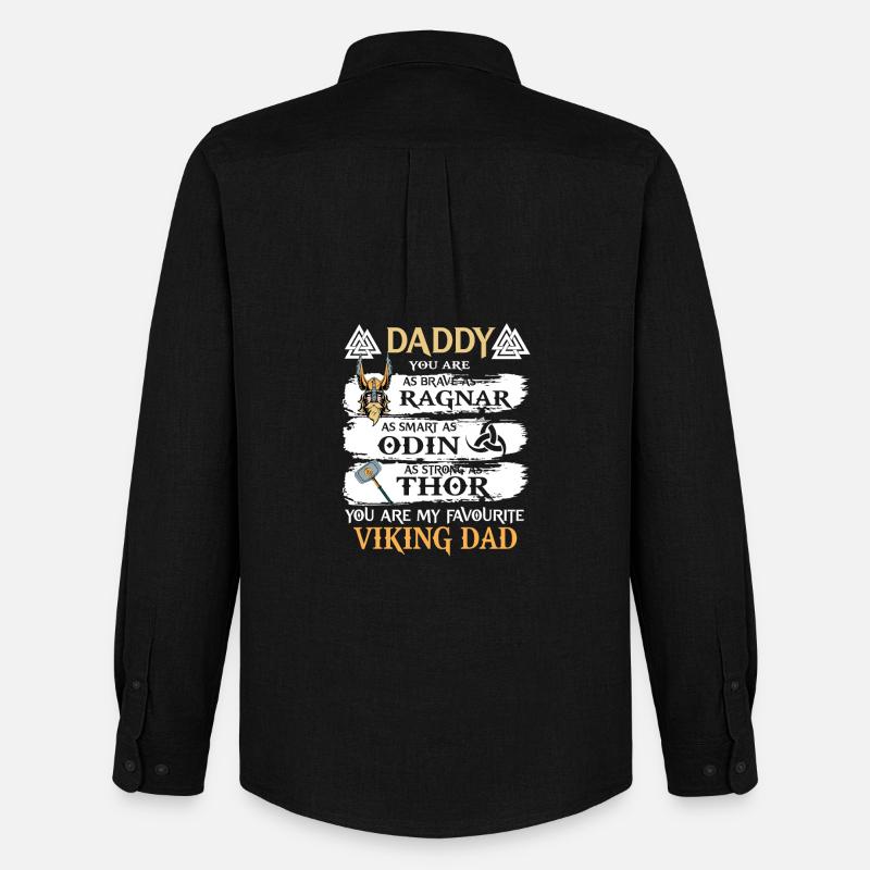 Wikinger Vater - Männer Oxford Hemd von Stanley/Stella - Schwarz