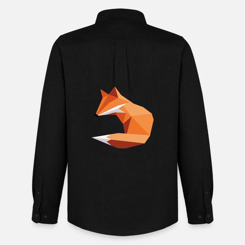 fuchs ORGAMI style - Männer Oxford Hemd von Stanley/Stella - Schwarz