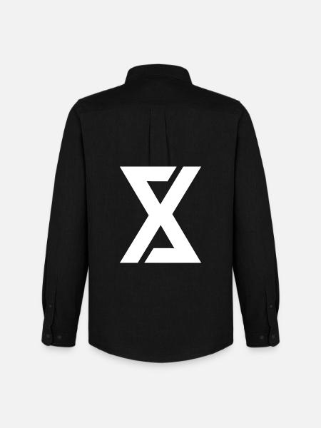 Digital art simple logo - Men's Oxford Shirt by Stanley/Stella - black