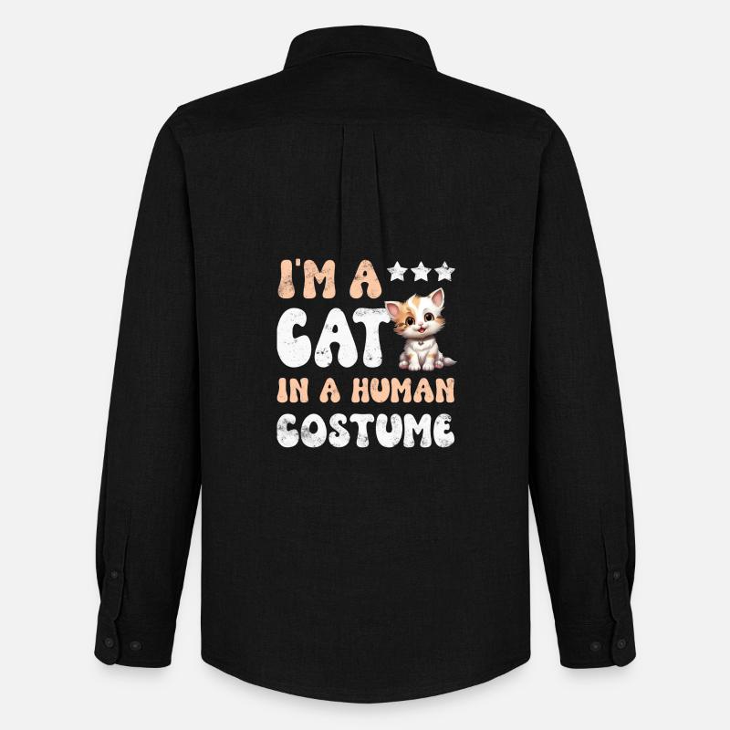 Katze Katzen - Männer Oxford Hemd von Stanley/Stella - Schwarz