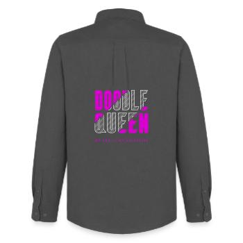 Doodle Queen - Chemise Oxford homme Stanley/Stella - charbon - Dos - AI Model Male 185 dark (185cm)