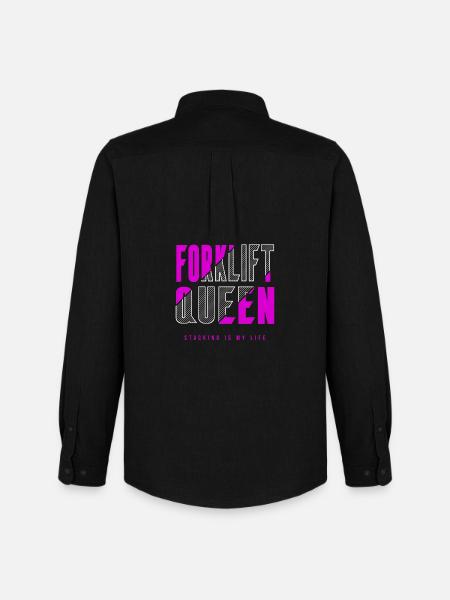 Forklift queen - Men's Oxford Shirt by Stanley/Stella - black