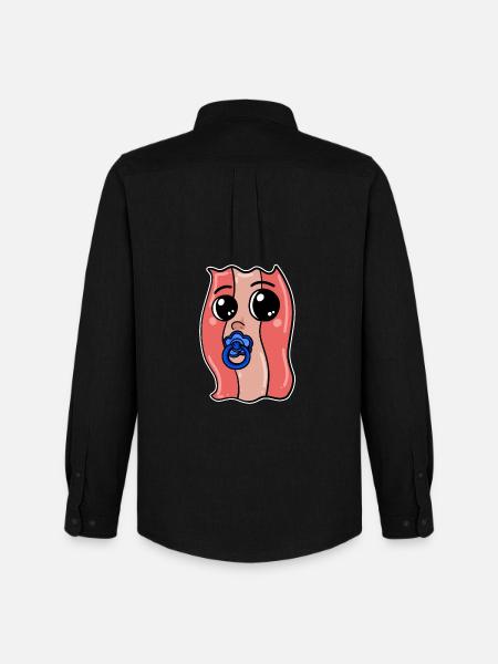 Baby Bacon - Bacon - Babybodysuit - Men's Oxford Shirt by Stanley/Stella - black
