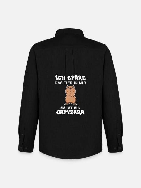 Capybara Wasserschwein Geschenk - Männer Oxford Hemd von Stanley/Stella - Schwarz