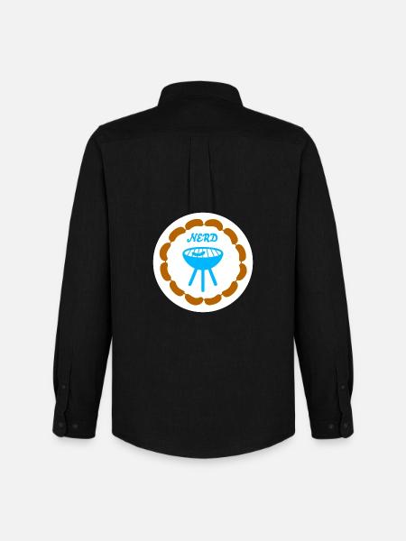 Wurstkette Grillen Nerd Camping Bratwurst Grill - Männer Oxford Hemd von Stanley/Stella - Schwarz