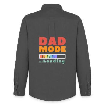 Dad Mode - Men's Oxford Shirt by Stanley/Stella - anthracite - Back - AI Model Male 185 dark (185cm)