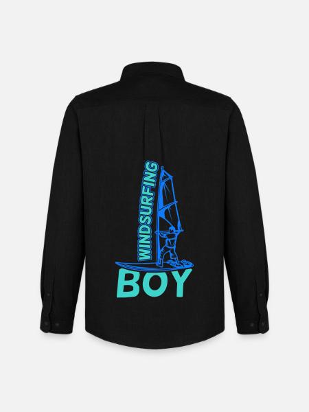 Windsurfer Boy - Men's Oxford Shirt by Stanley/Stella - black