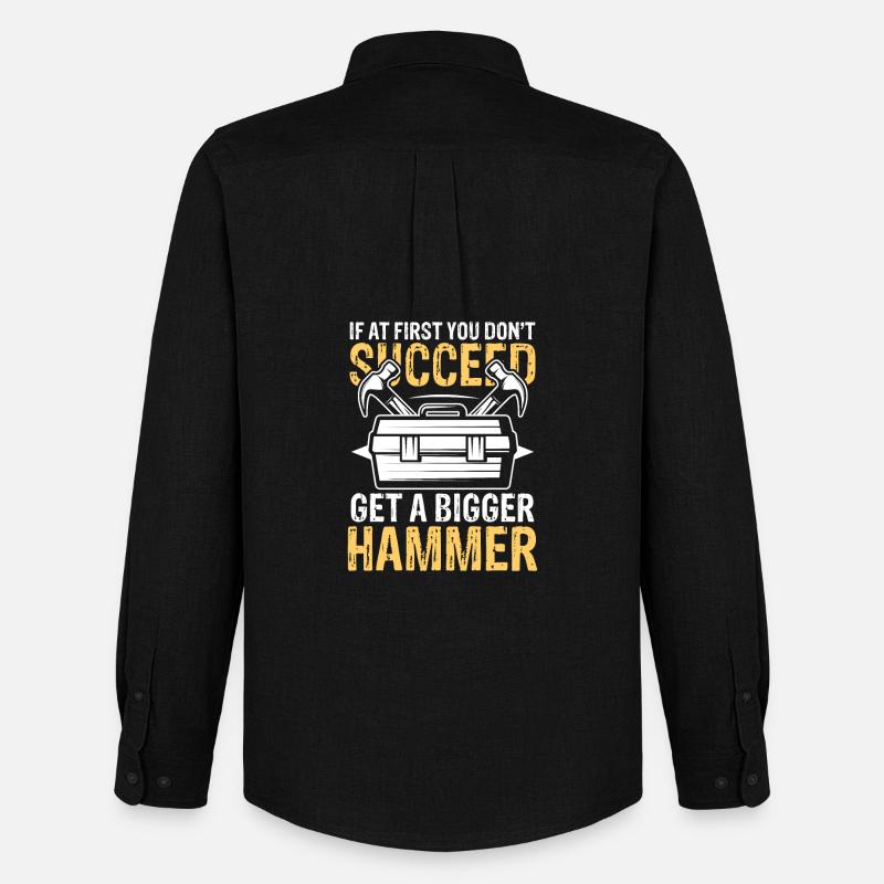 Get a bigger hammer - Männer Oxford Hemd von Stanley/Stella - Schwarz