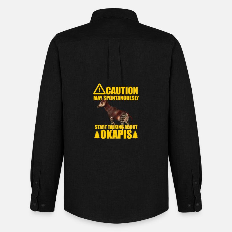 Okapi der Waldflüsterer - Männer Oxford Hemd von Stanley/Stella - Schwarz