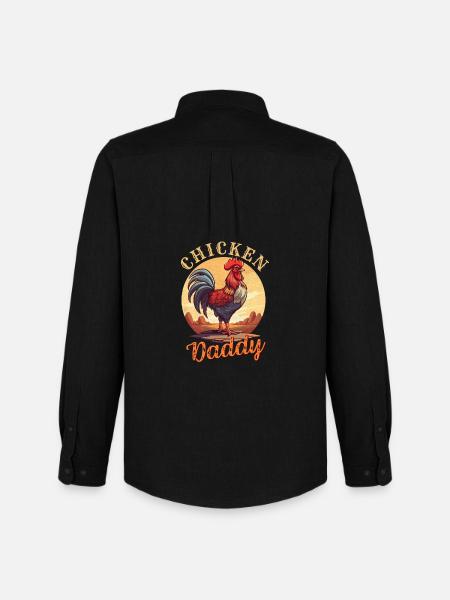 Royal Welsh with Rooster's Head - Men's Oxford Shirt by Stanley/Stella - black