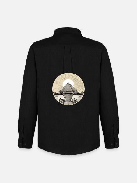 Pyramide 01 - Männer Oxford Hemd von Stanley/Stella - Schwarz