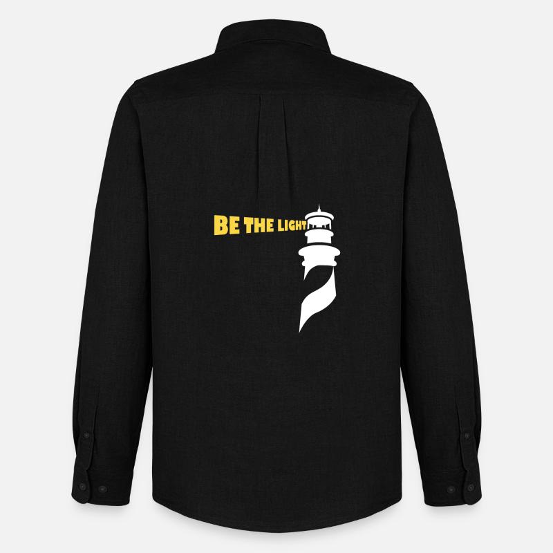 Be the Light - Männer Oxford Hemd von Stanley/Stella - Schwarz