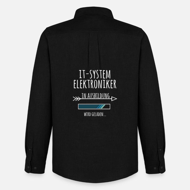 IT-Systemelektroniker Ausbildung Beruf Geschenk - Männer Oxford Hemd von Stanley/Stella - Schwarz