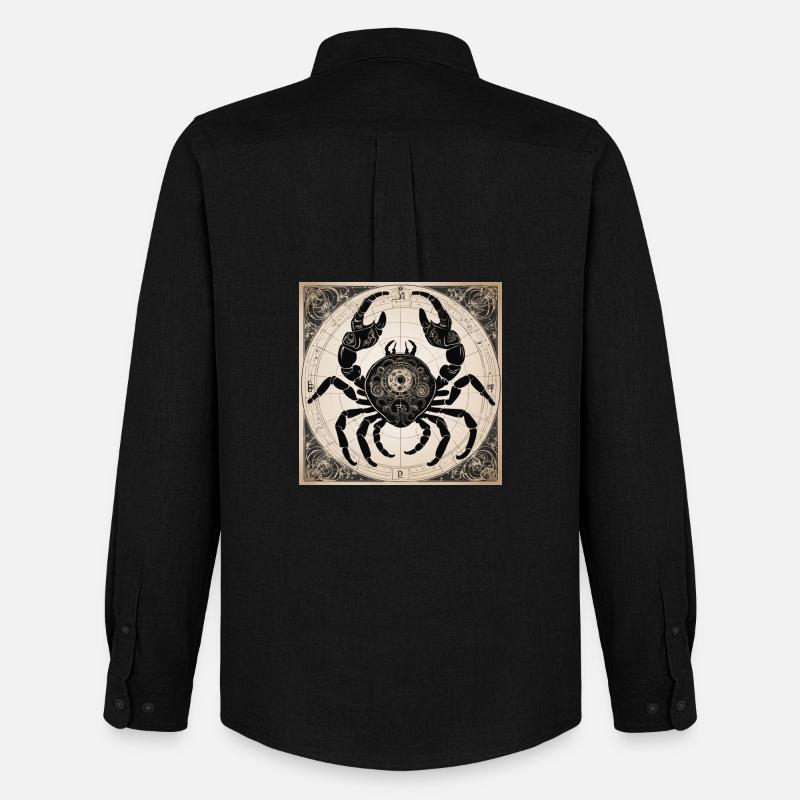 Zodiac Cancer - Männer Oxford Hemd von Stanley/Stella - Schwarz
