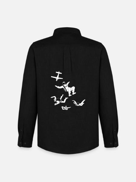 Fallschirmspringer, Sky diving - Männer Oxford Hemd von Stanley/Stella - Schwarz