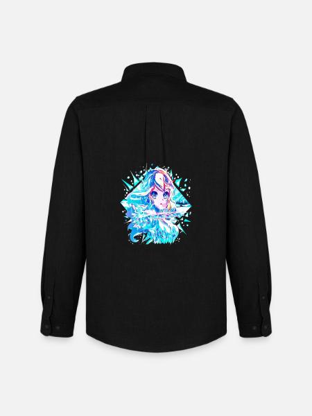 Anime Snow Queen Ice Princess - Men's Oxford Shirt by Stanley/Stella - black