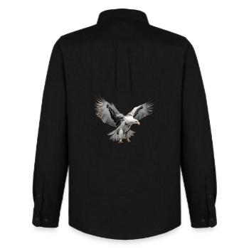Adler Majestätischer Greifvogel Steinadler - Männer Oxford Hemd von Stanley/Stella - Schwarz - Hinten - AI Model Male 185 dark (185cm)