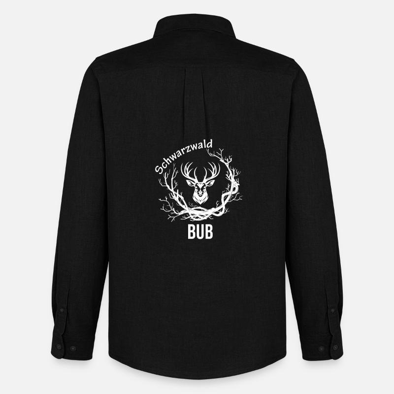 Schwarzwald Bub - Männer Oxford Hemd von Stanley/Stella - Schwarz