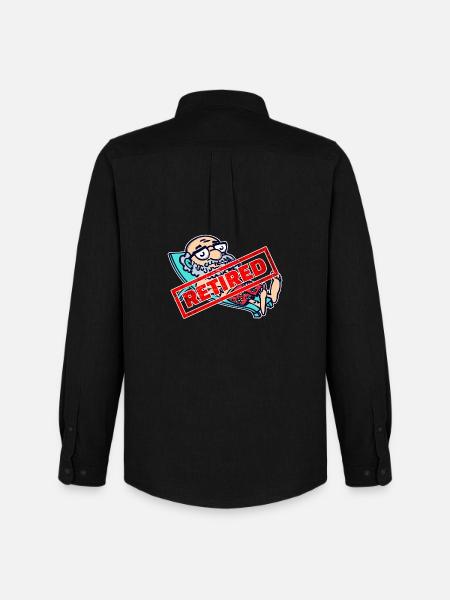 Retraite des aînés Dire retraite - Chemise Oxford homme Stanley/Stella - noir