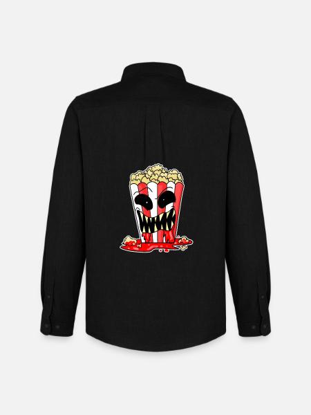 Horrorfilm Horror Film Popcorn Movie Filmabend - Männer Oxford Hemd von Stanley/Stella - Schwarz