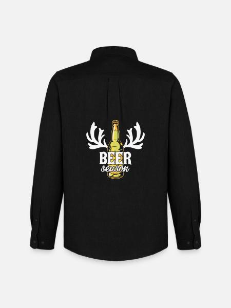 beer, drink a beer, beer fan - Men's Oxford Shirt by Stanley/Stella - black