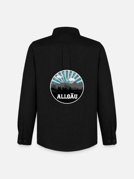 Allgäu Blue Hour Skyline - Men's Oxford Shirt by Stanley/Stella - black