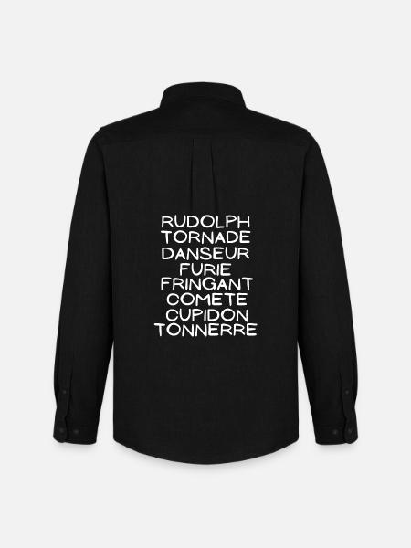 Noël, joyeuses fêtes, Rennes - Chemise Oxford homme Stanley/Stella - noir