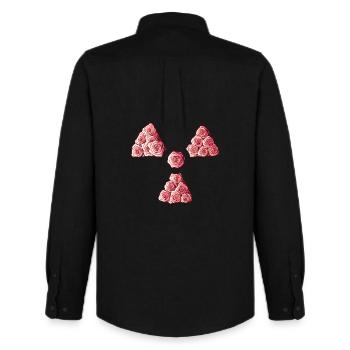 Radioactive Clover Roses Manip Radio Radiology - Men's Oxford Shirt by Stanley/Stella - black - Back - AI Model Male 185 dark (185cm)