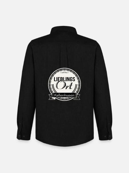 Lieblingsort Kellenhusen - Männer Oxford Hemd von Stanley/Stella - Schwarz