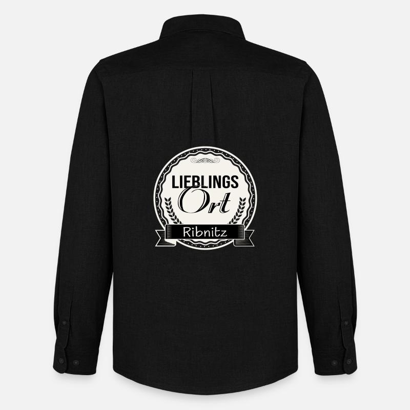 Lieblingsort Ribnitz - Männer Oxford Hemd von Stanley/Stella - Schwarz