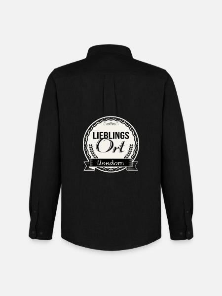 Lieblingsort Usedom - Männer Oxford Hemd von Stanley/Stella - Schwarz