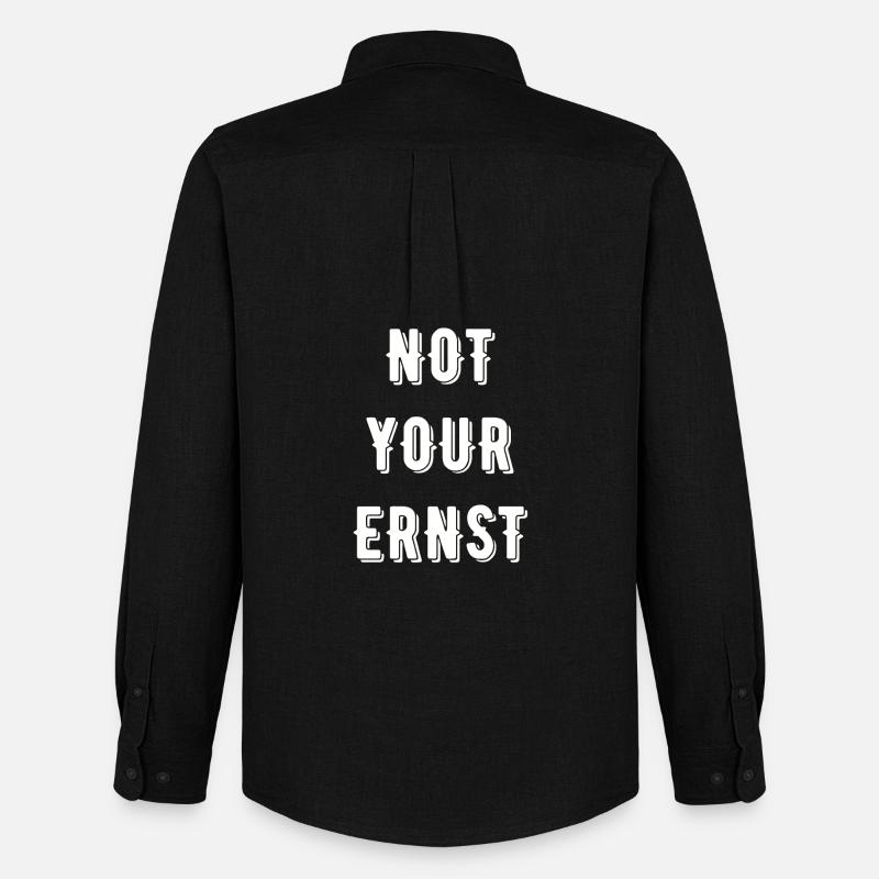 Not your Ernst Denglisch - Männer Oxford Hemd von Stanley/Stella - Schwarz
