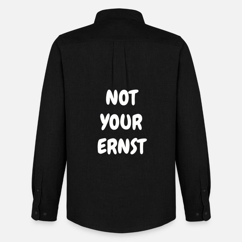 Not your Ernst Denglisch - Männer Oxford Hemd von Stanley/Stella - Schwarz