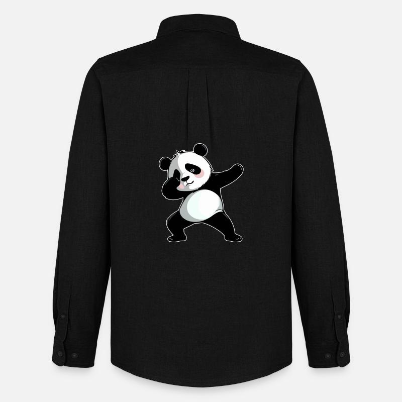 Dabbing Panda - Männer Oxford Hemd von Stanley/Stella - Schwarz
