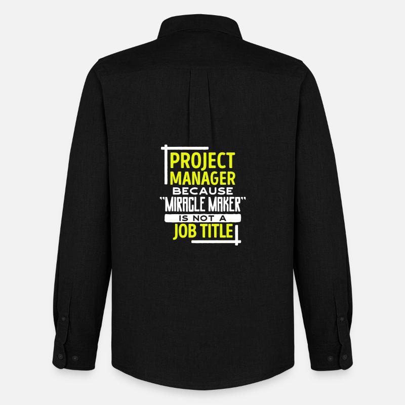 Projektmanager Statement Job Manager Karriere - Männer Oxford Hemd von Stanley/Stella - Schwarz