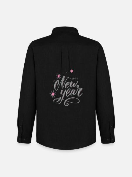 Bonne Année - Chemise Oxford homme Stanley/Stella - noir